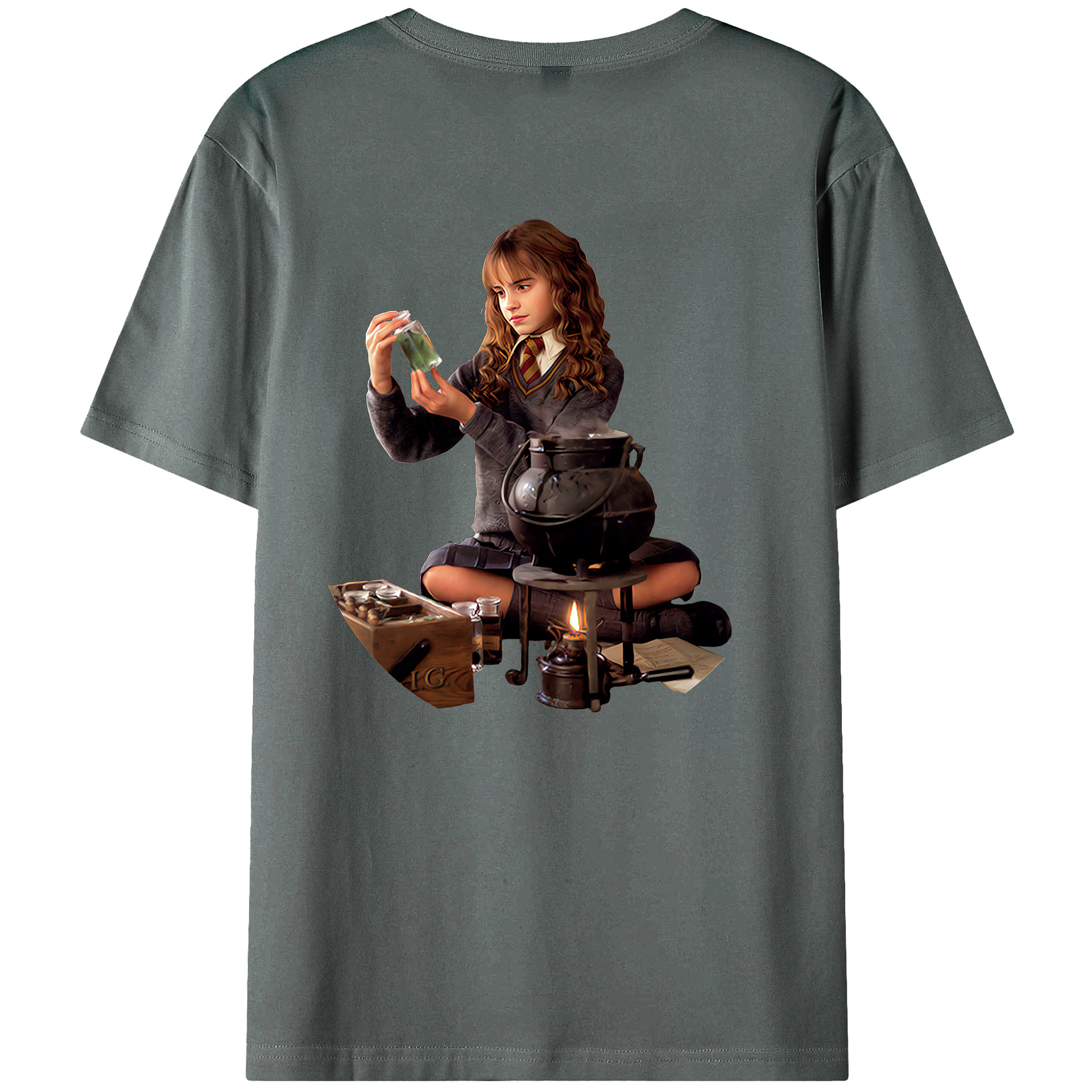 （画像用） Harry Potter ハリー・ポッターシリーズ 綿100％ メンズ半袖Tシャツ（バックプリント） 通気性